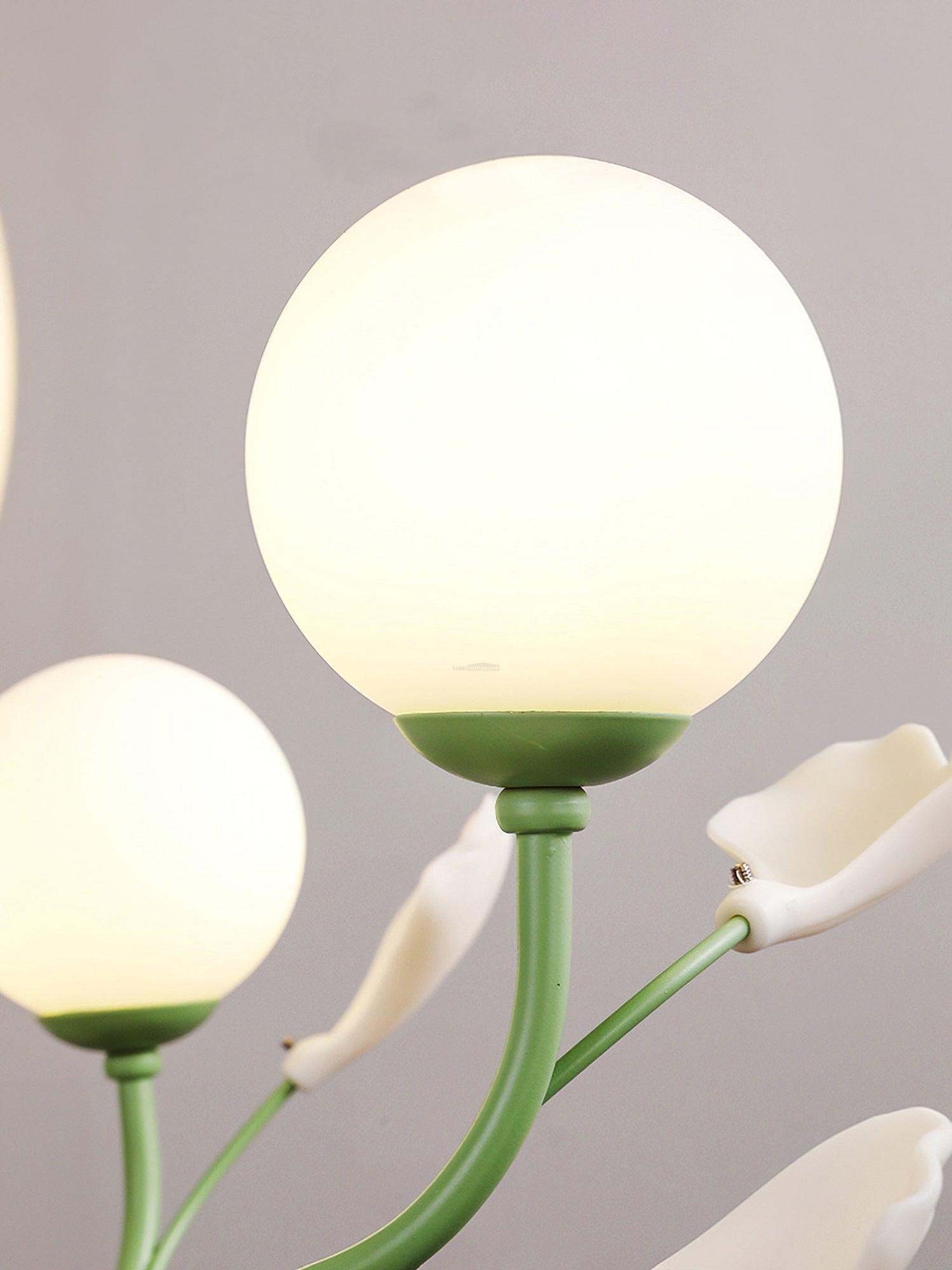 Opal Glass Chandelier with 6/8/10 heads-Sylvia Space