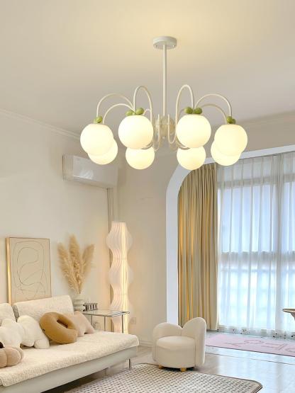 Cream Cherry Chandelier with 4/5/6/8 heads-Sylvia Space