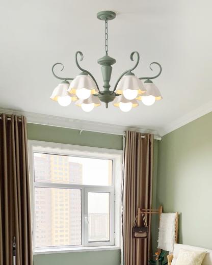 Savoy Flower Chandelier with 3/6/8 heads-Sylvia Space