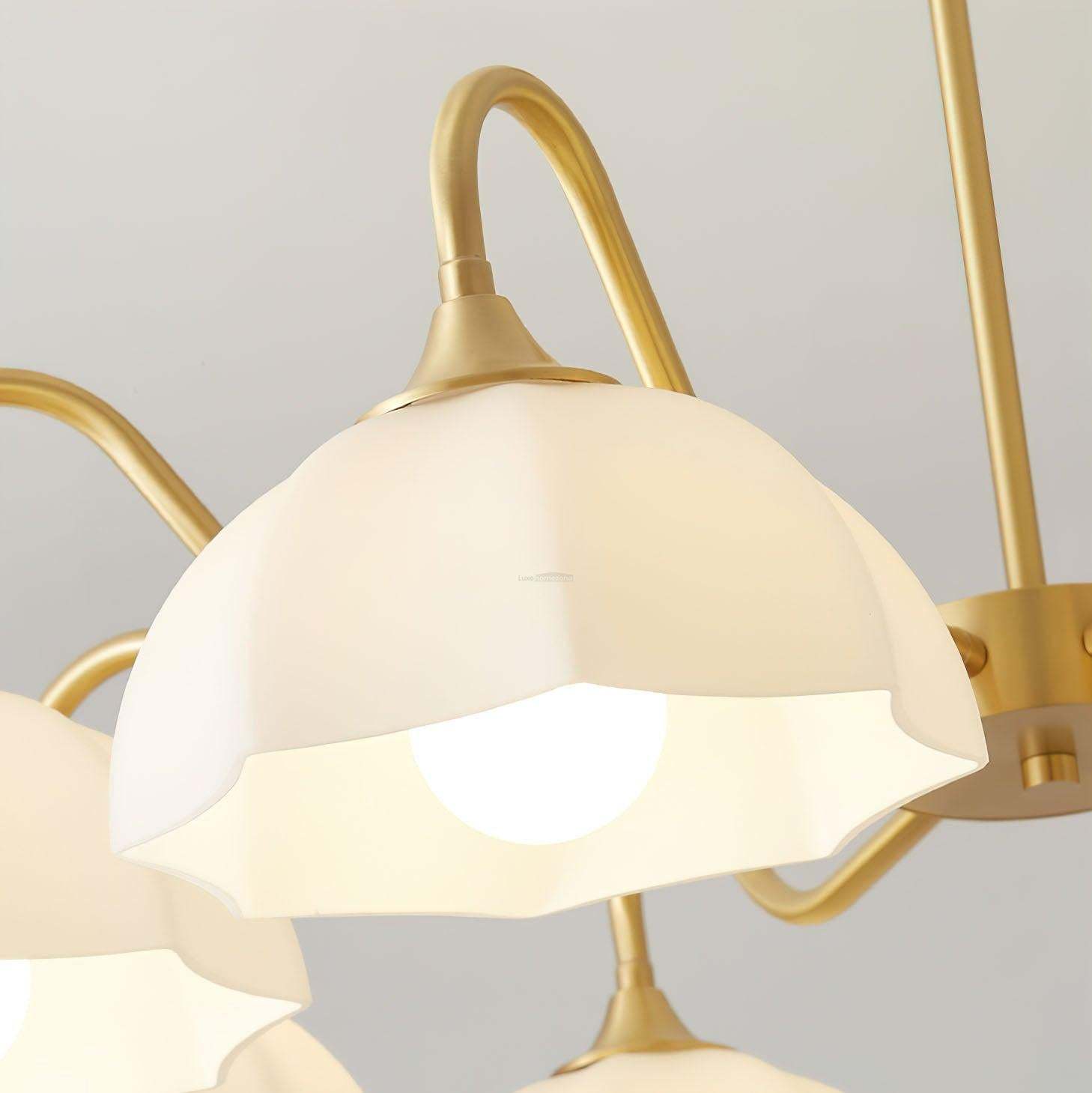 Octagonal Glass Bowl Chandelier with 3/5/8 heads-Sylvia Space