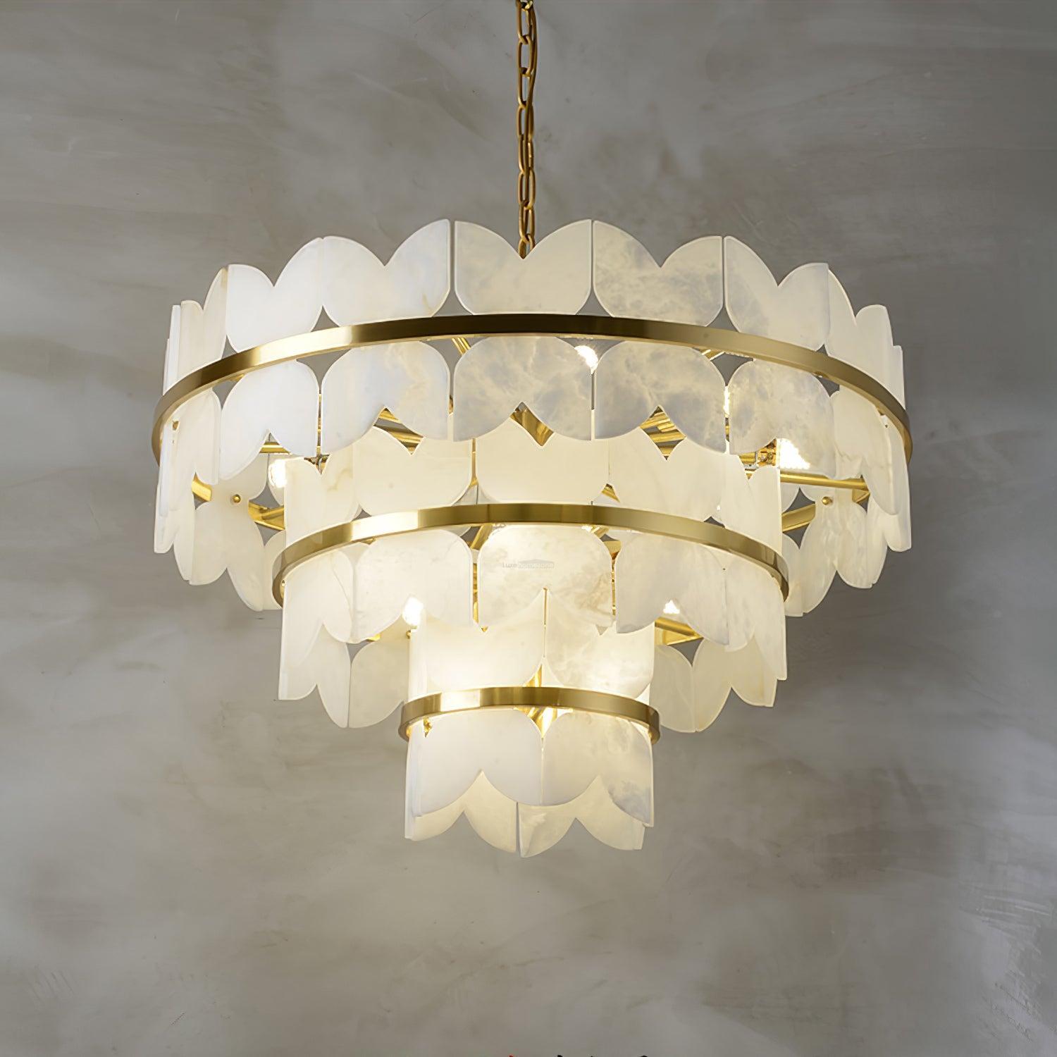 Alabaster Cloudscape Chandelier with 1/2 layer-Sylvia Space