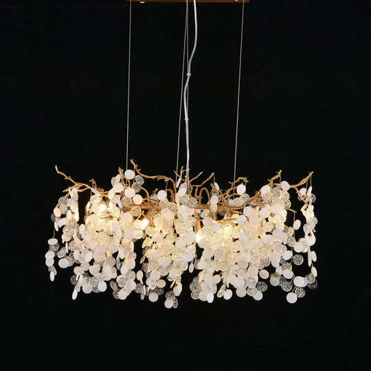 Hedda Linear Crystal Branch Chandelier For Kitchen Table-Sylvia Space