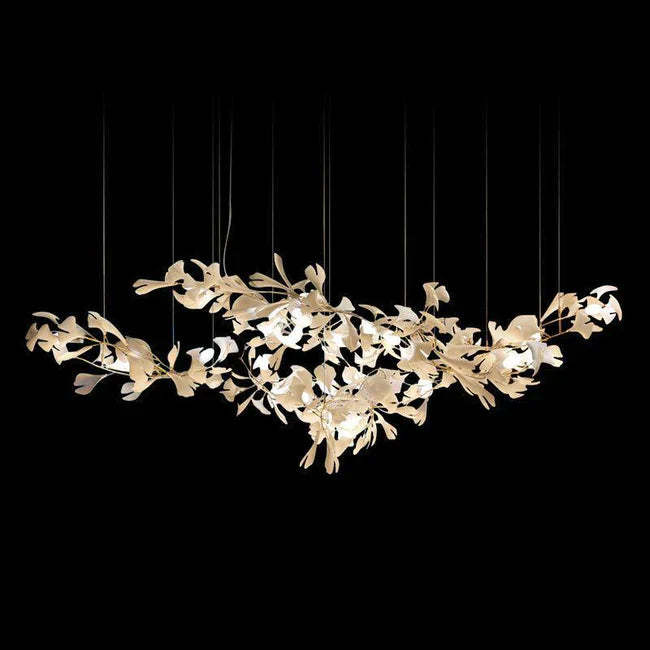 Gingko Porcelain Chandelier, Modern Branch Chandelier for Dining Room-Sylvia Space