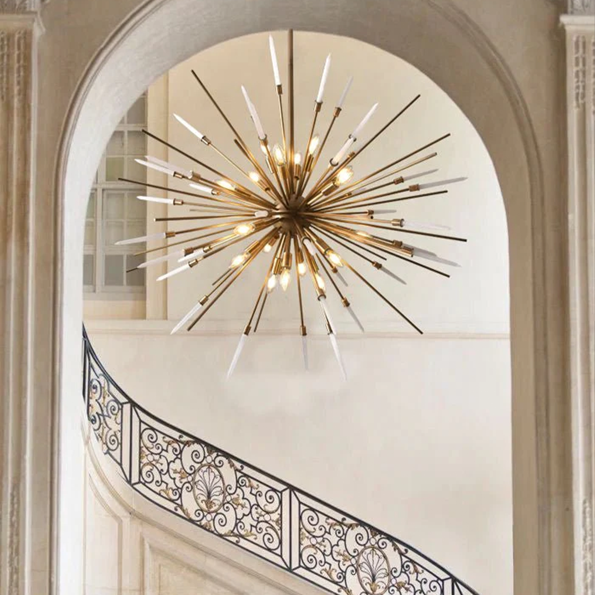 Marble Starburst Chandelier-Sylvia Space