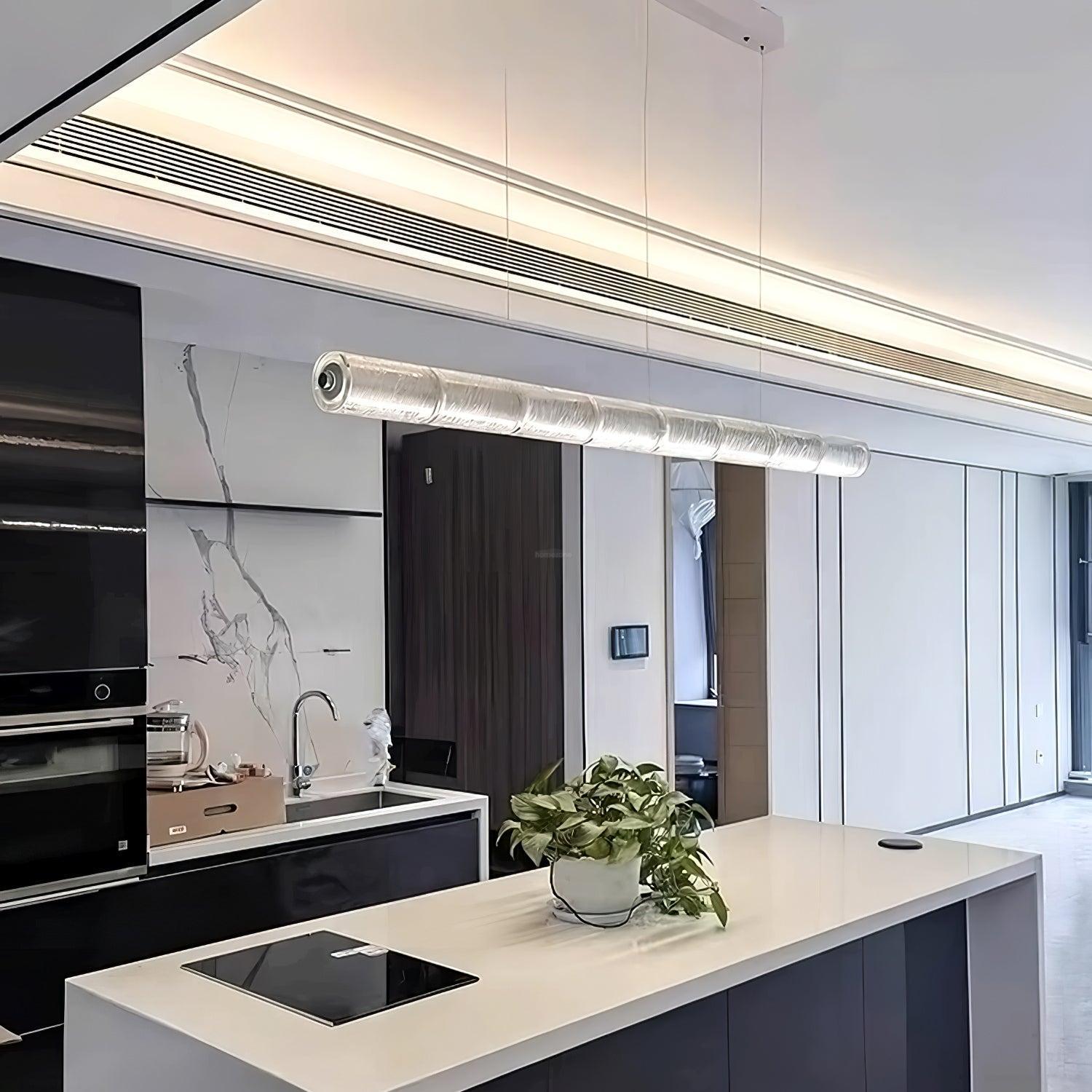 Mcdade Segmented Glass LinearChandelier-Sylvia Space