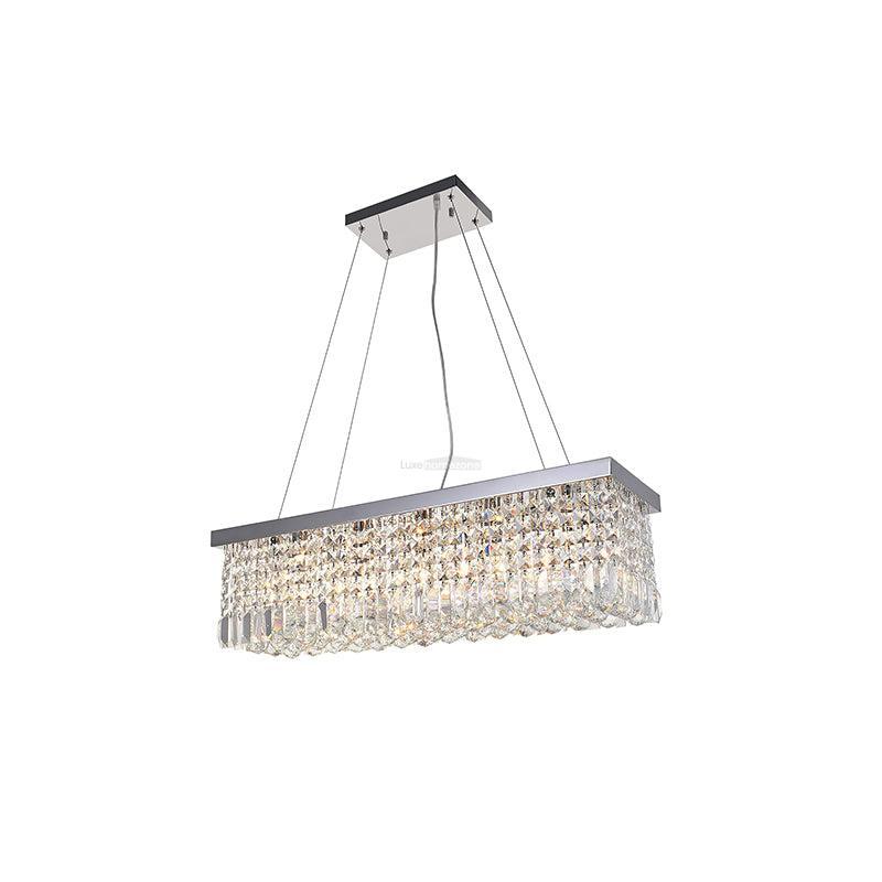 Crystal Long Canopy Chandelier-Sylvia Space