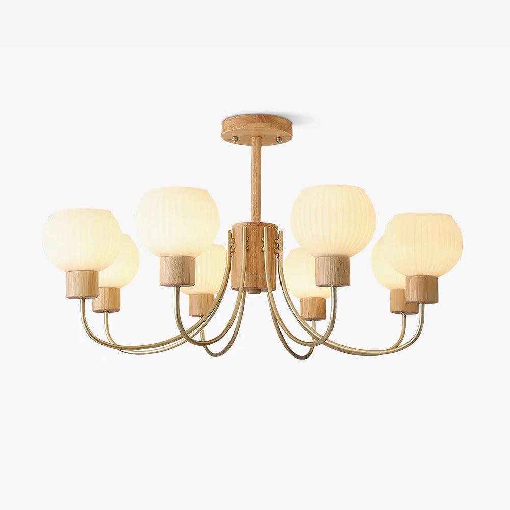 Donnelly Wooden Chandelier with6/8 heads-Sylvia Space