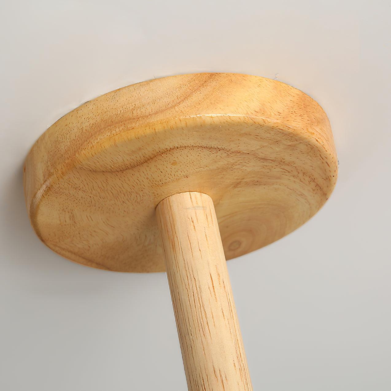 Wooden Nera Chandelier with 3/4/5 heads-Sylvia Space