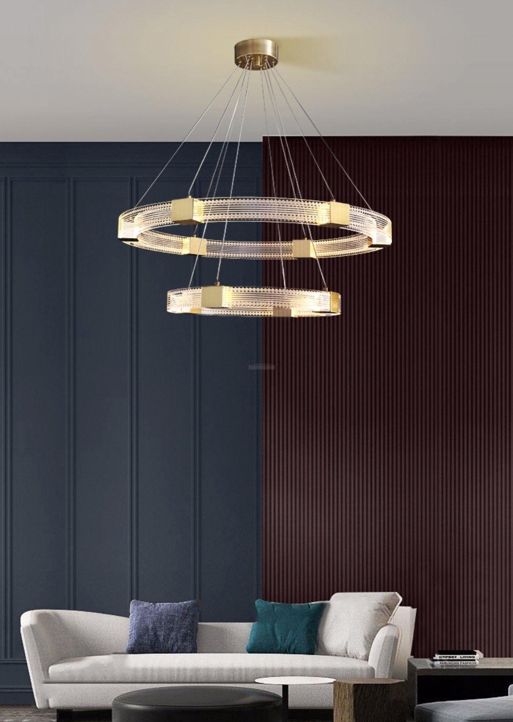Parallel Ring LED Chandelier ∅ 25.6″-Sylvia Space