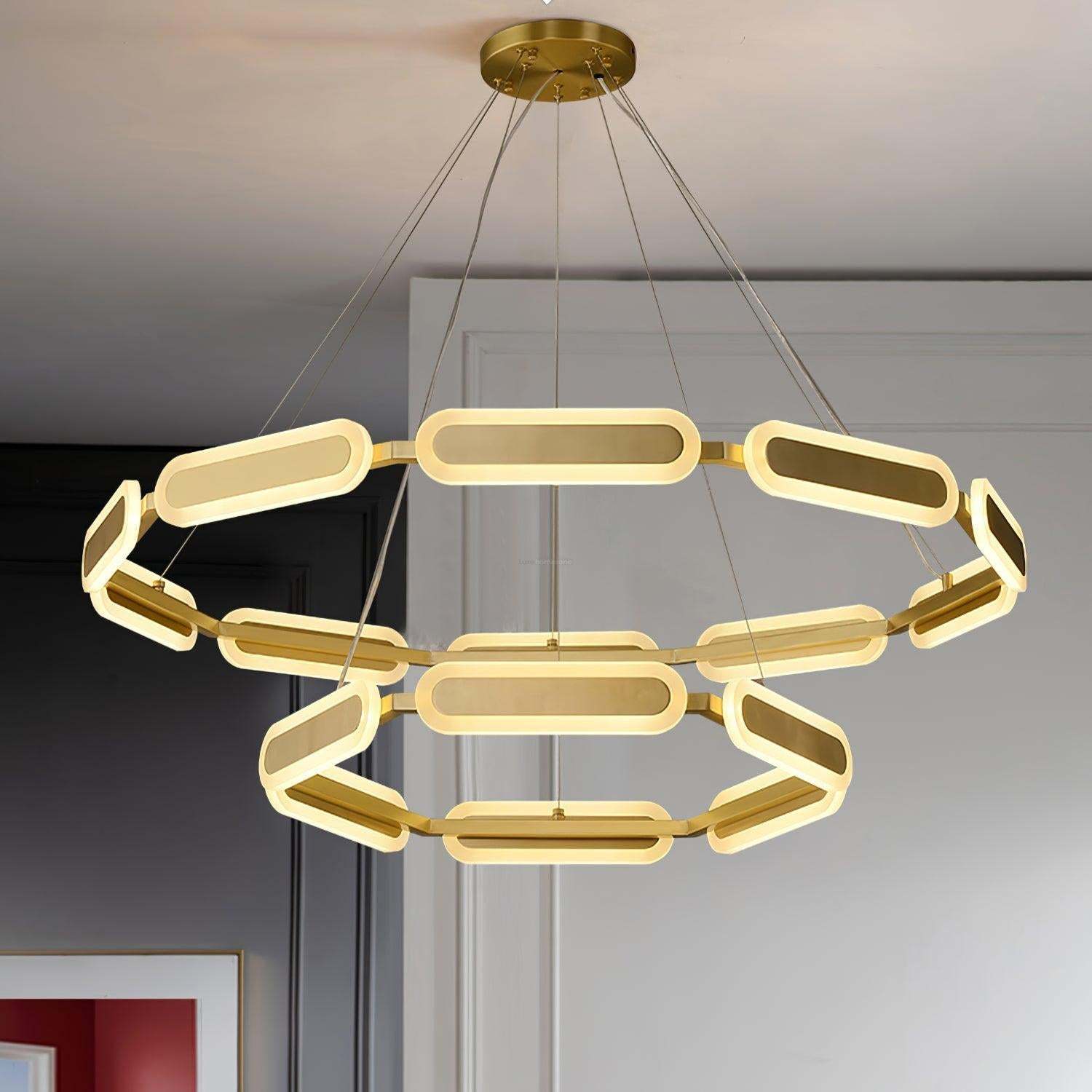 Swirl Chandelier ∅ 27.7″-Sylvia Space