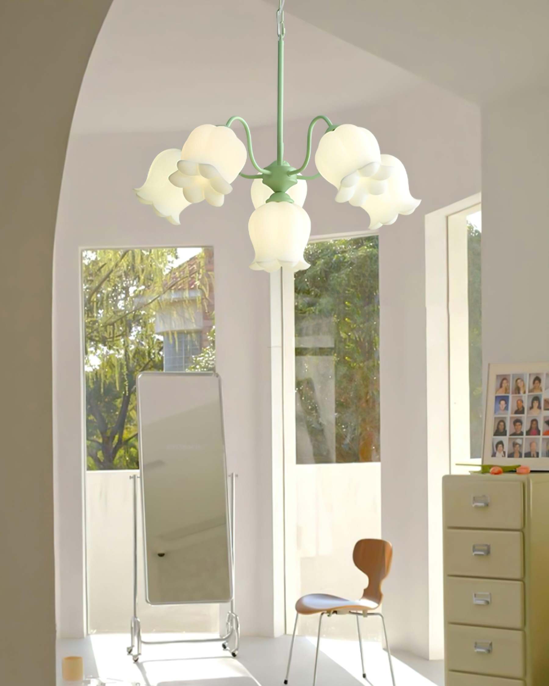 Lilium Cluster Chandelier with 3+1/5+1/6+1/8+1 heads-Sylvia Space