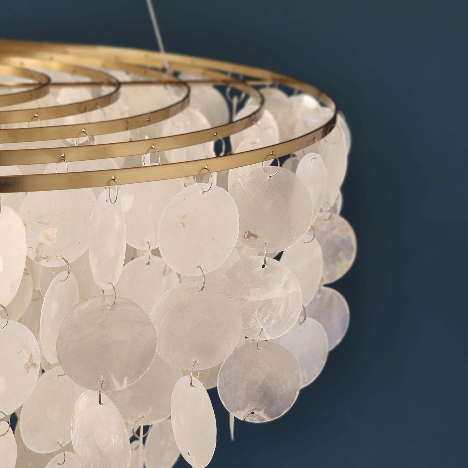 Shell Wind Chime Chandelier ∅ 19.7″-Sylvia Space