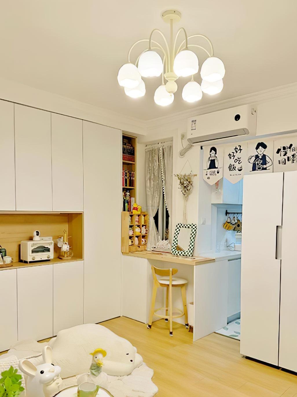 Creamy Chandelier with 5/6/8 heads-Sylvia Space