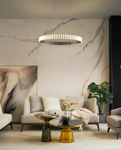Hanging LED Chandelier ∅ 15.7″-Sylvia Space
