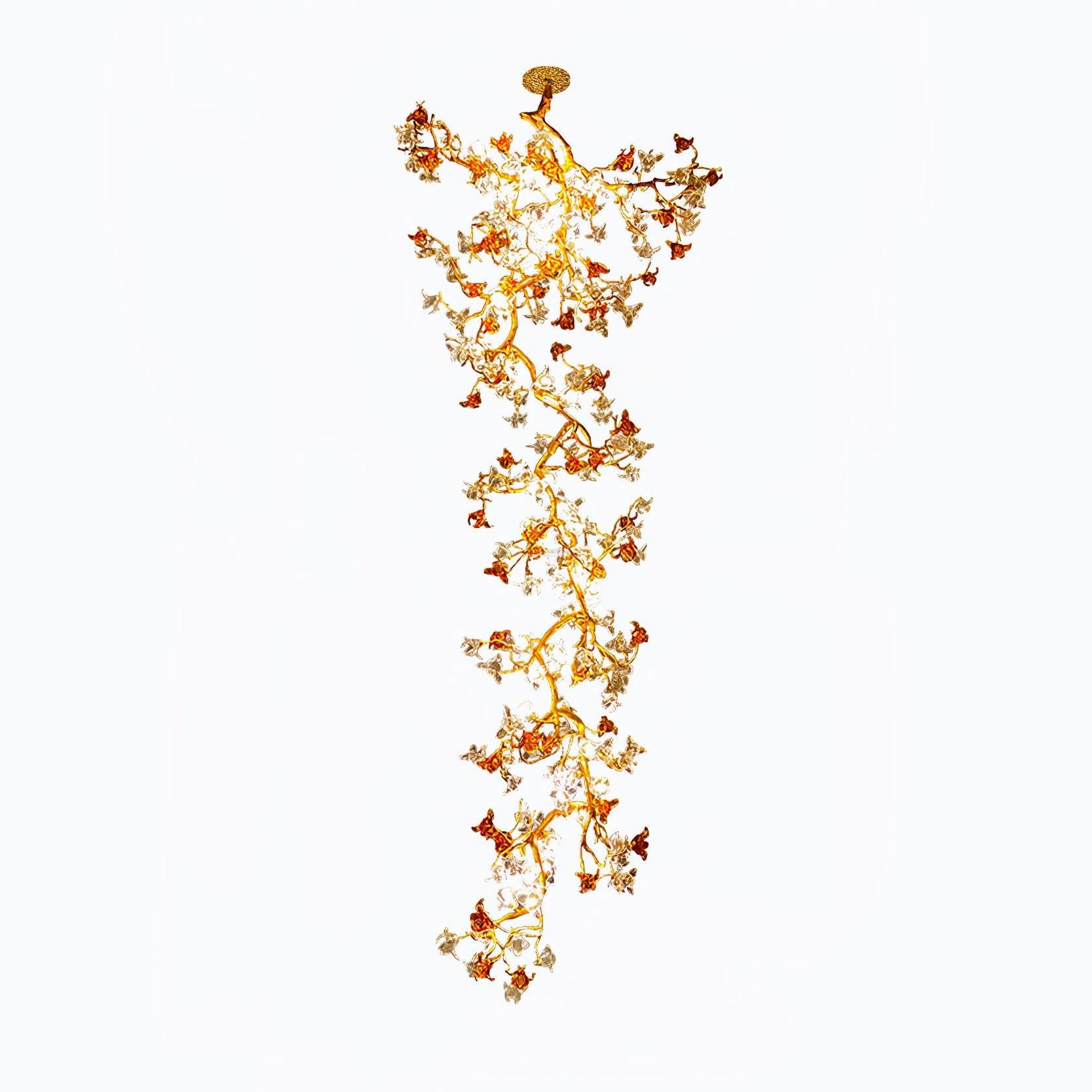 Brass Maple Long Branch Chandelier-Sylvia Space