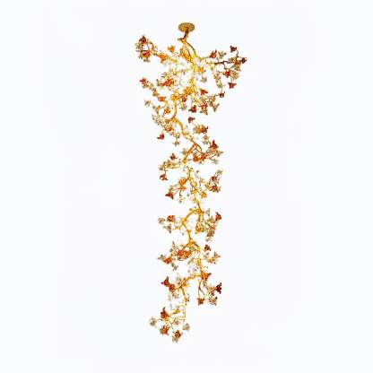 Brass Maple Long Branch Chandelier-Sylvia Space
