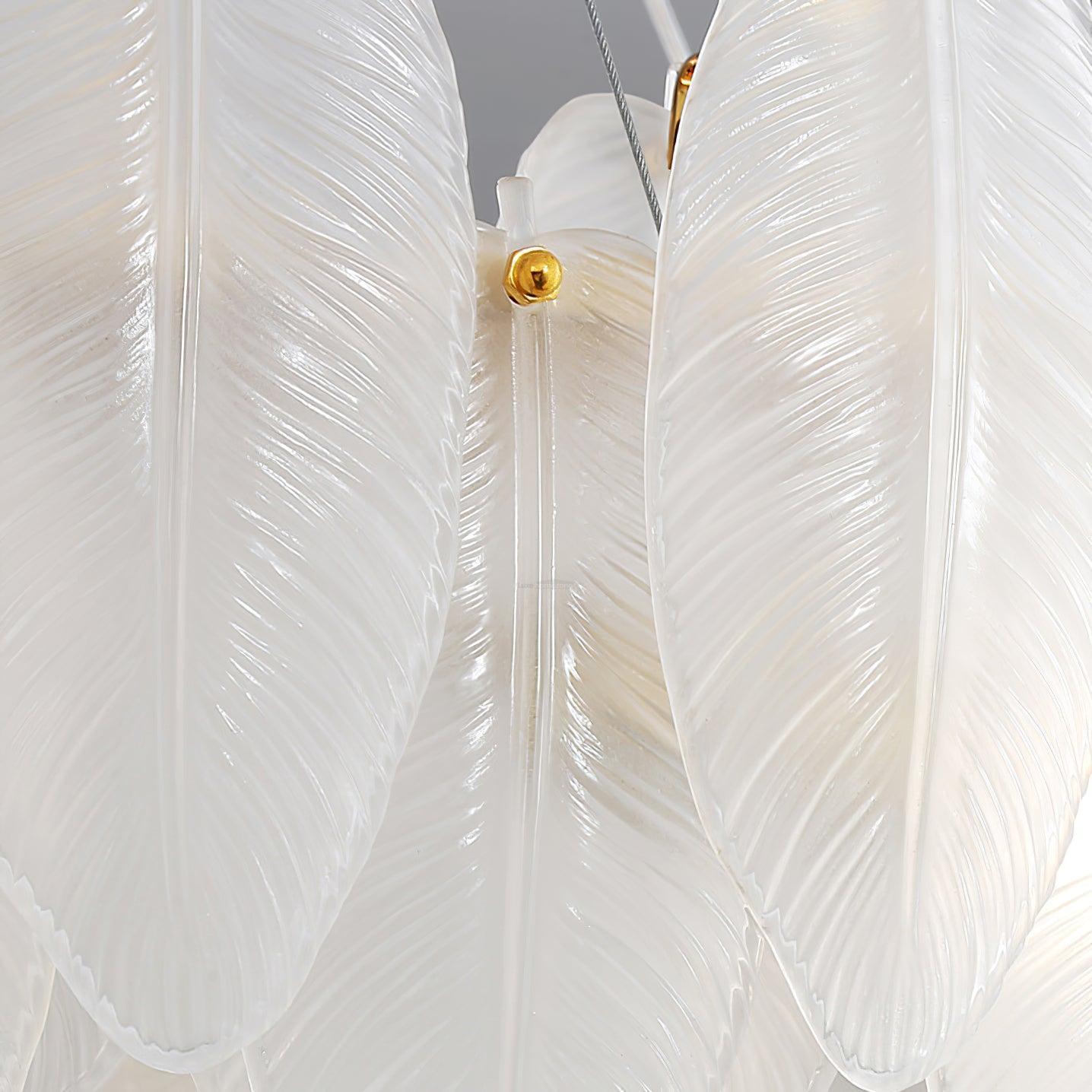 Glass Feather Style Chandelier-Sylvia Space