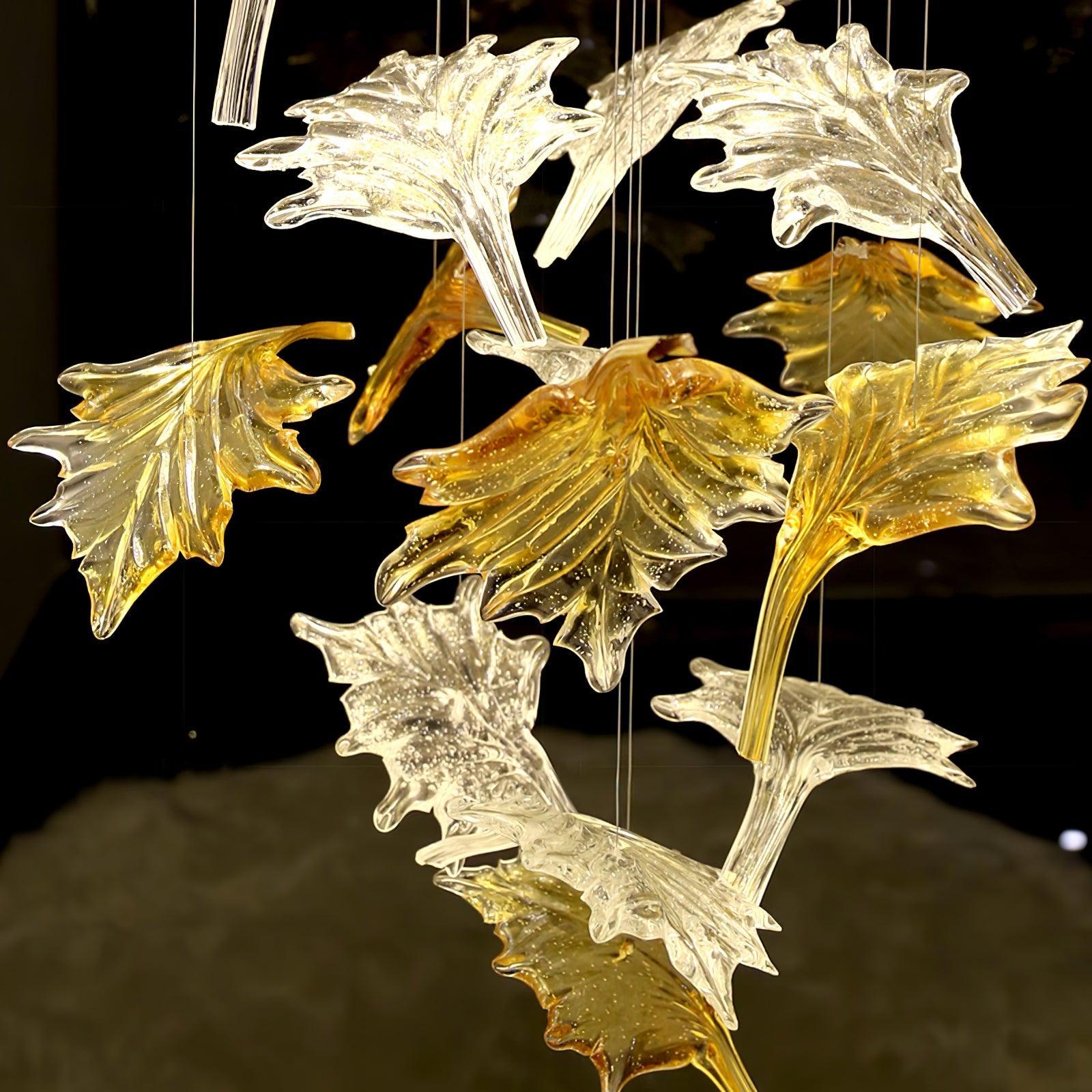 Multicolor Maple Leaf Chandelier-Sylvia Space