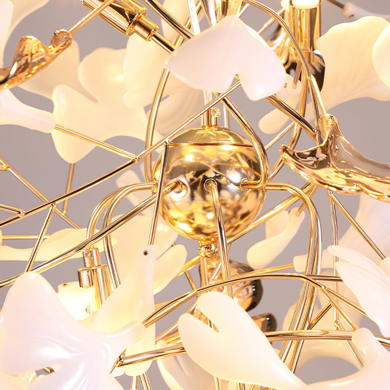 Ginkgo Tip Tlying Chandelier with 2 models-Sylvia Space