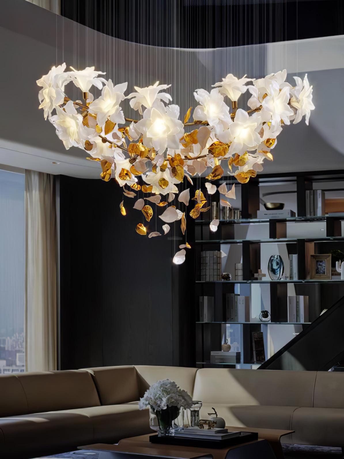 Flying Flowers Fluttering Chandelier with 6 Types-Sylvia Space