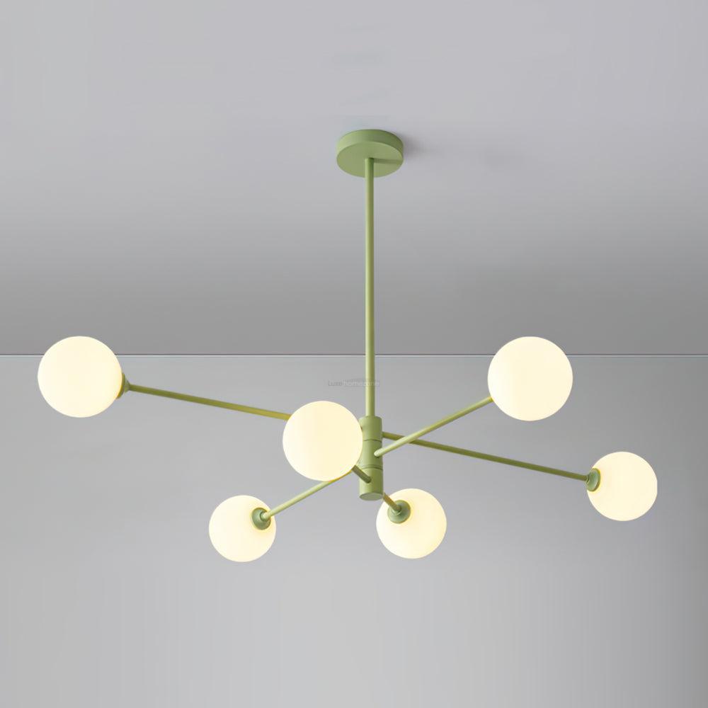 Orbi Green Chandelier with 4/6/8 heads-Sylvia Space