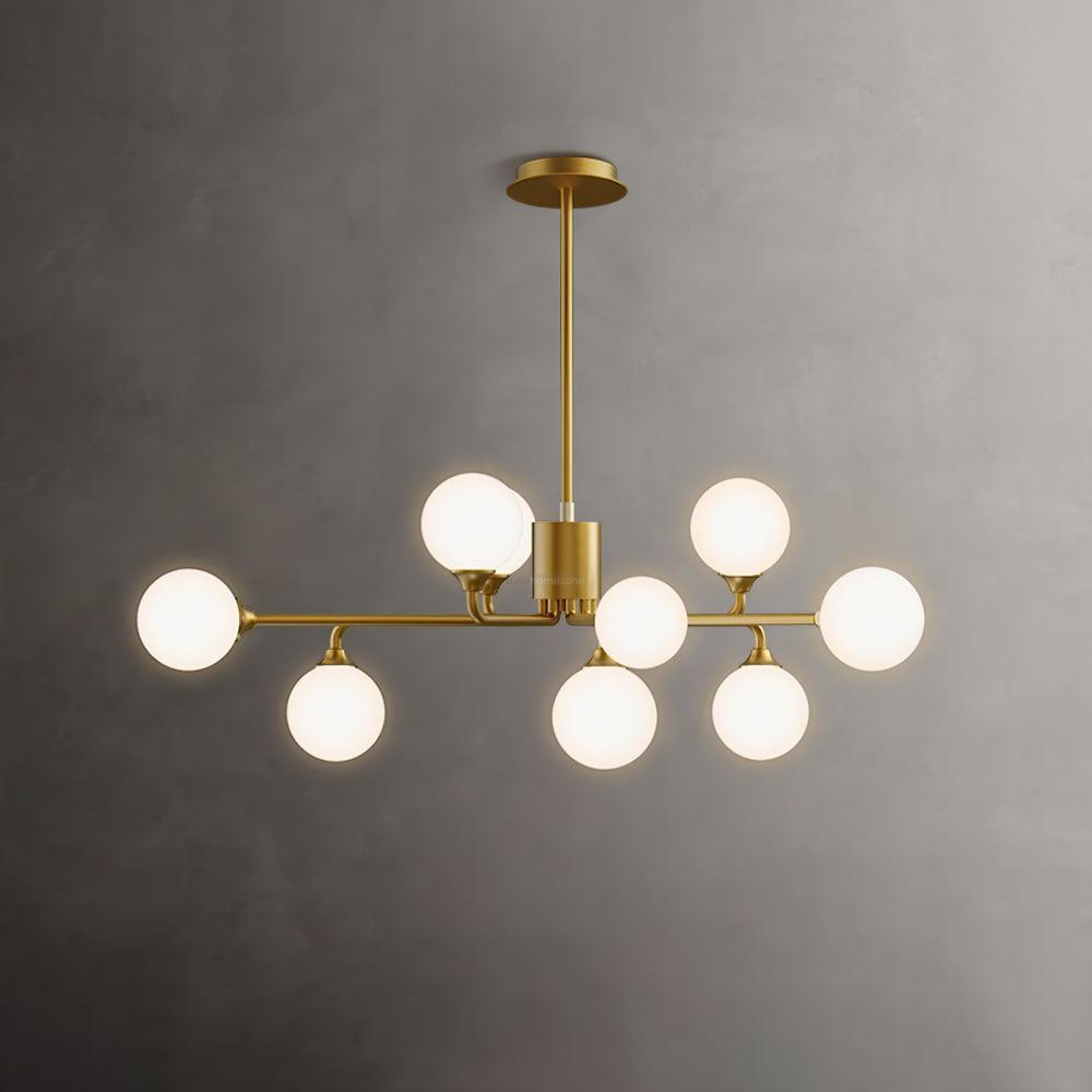 Staggered Glass Globes Chandelier with 6/9/12 heads-Sylvia Space