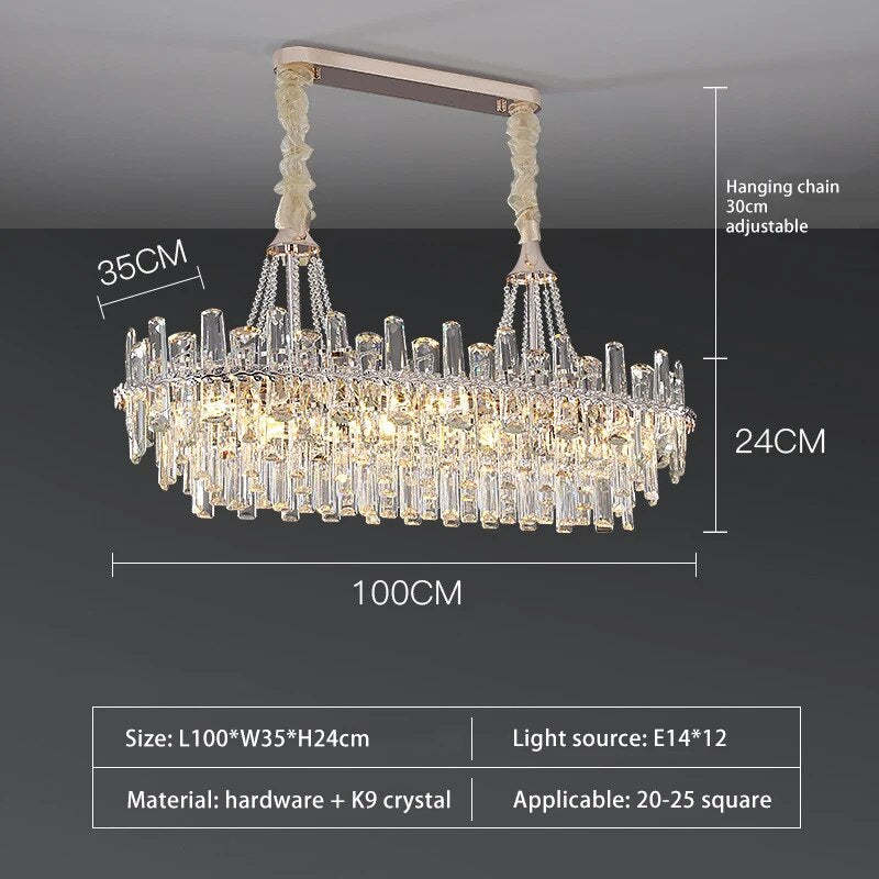 Gio Crystal Chandelier For Dining Room-Sylvia Space
