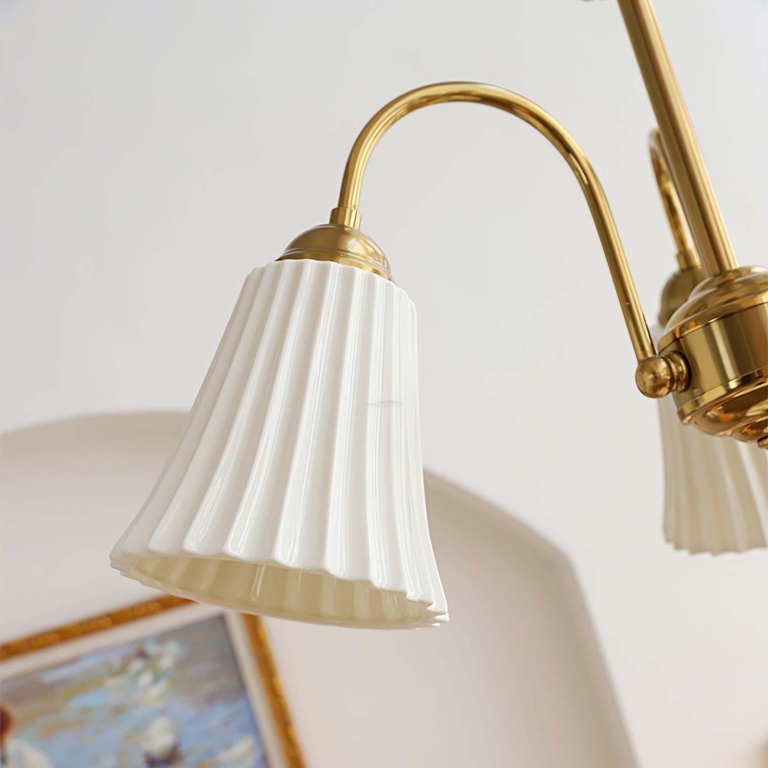 Medieval Ceramic Trumpet Chandelier with 3/5/8 lamps-Sylvia Space