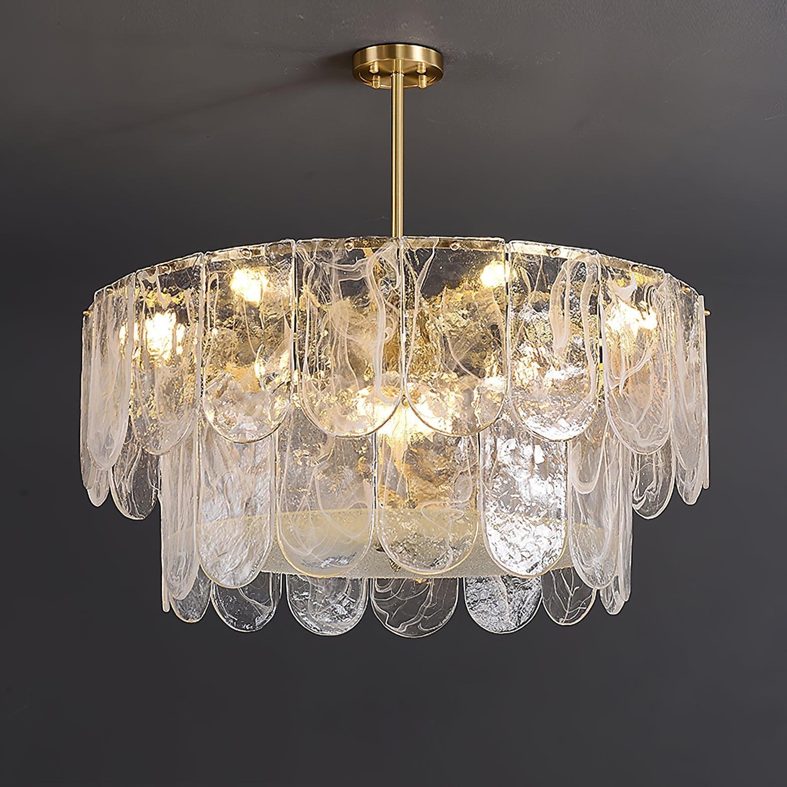 Traditional Classic Metal Glass Chandelier ∅ 15.7″-Sylvia Space