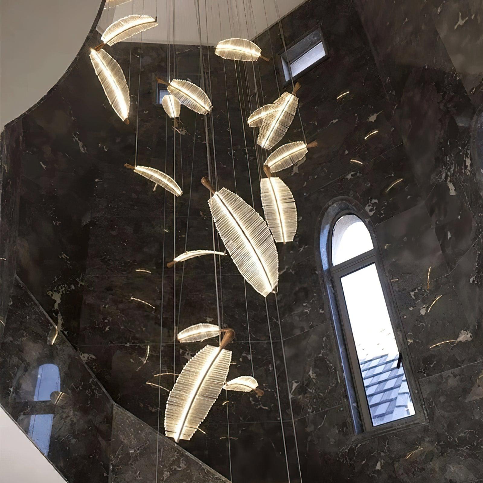 Leaf LED Chandelier ∅ 15.7″-Sylvia Space