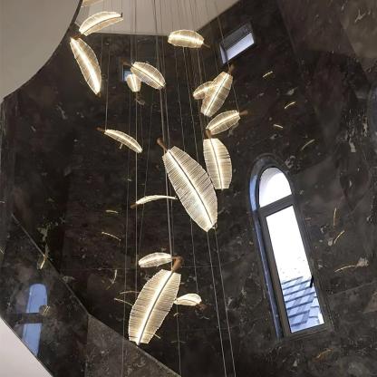 Leaf LED Chandelier ∅ 15.7″-Sylvia Space