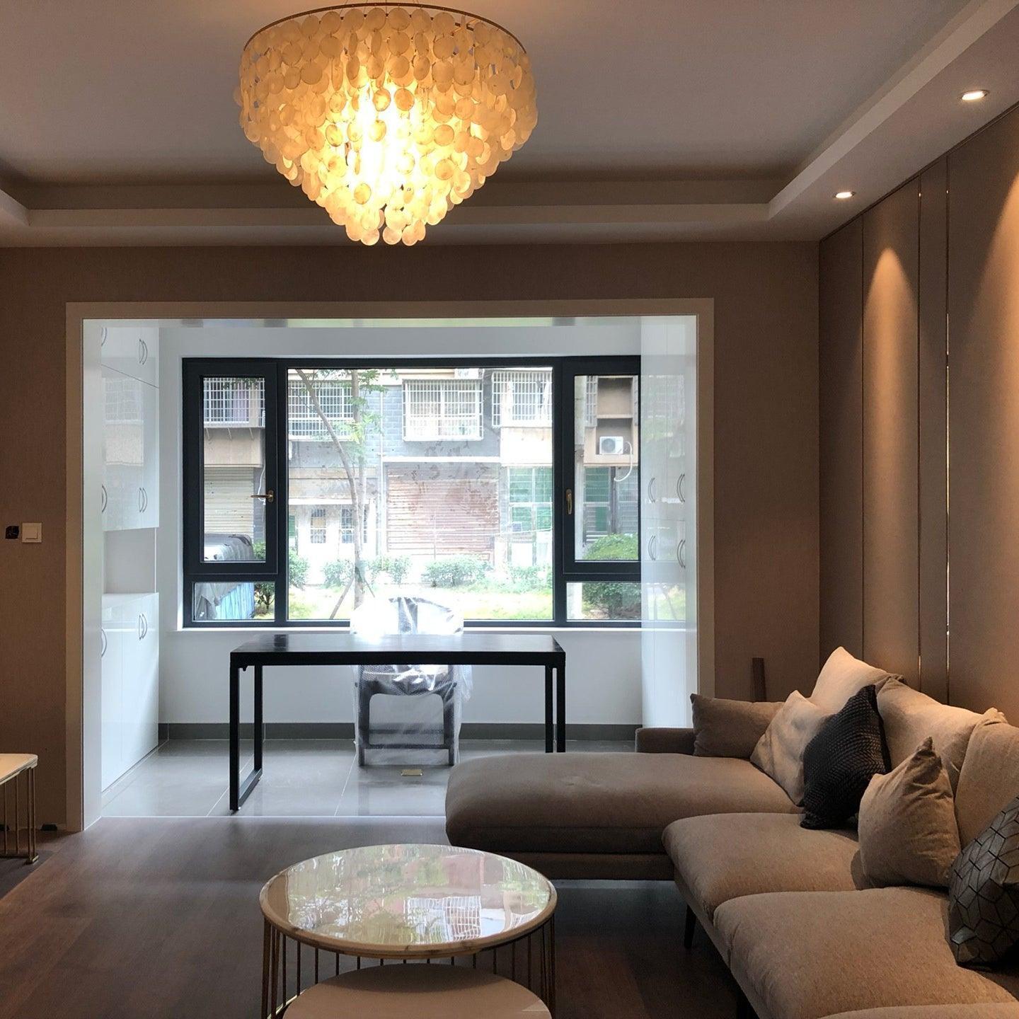 Shell Wind Chime Chandelier ∅ 19.7″-Sylvia Space