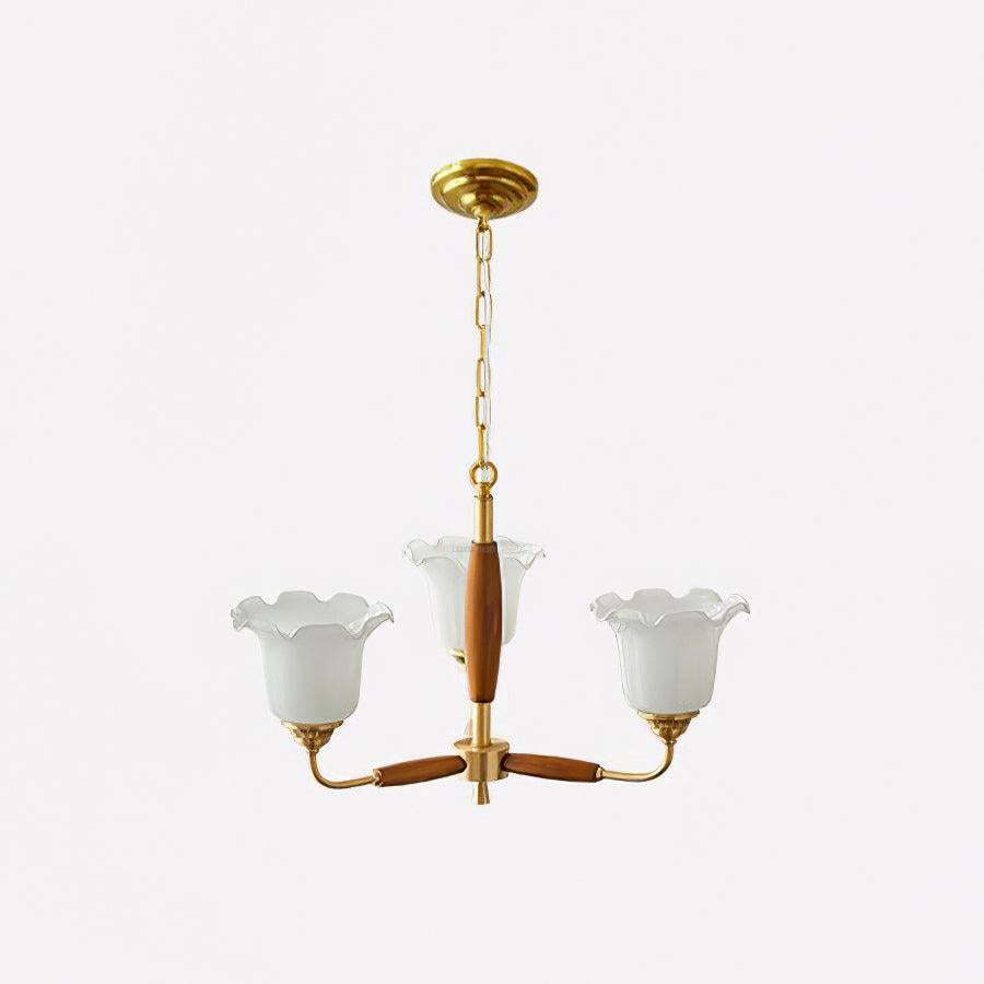Trumpet Flower Glass Chandelier  ∅ 19.7″-Sylvia Space