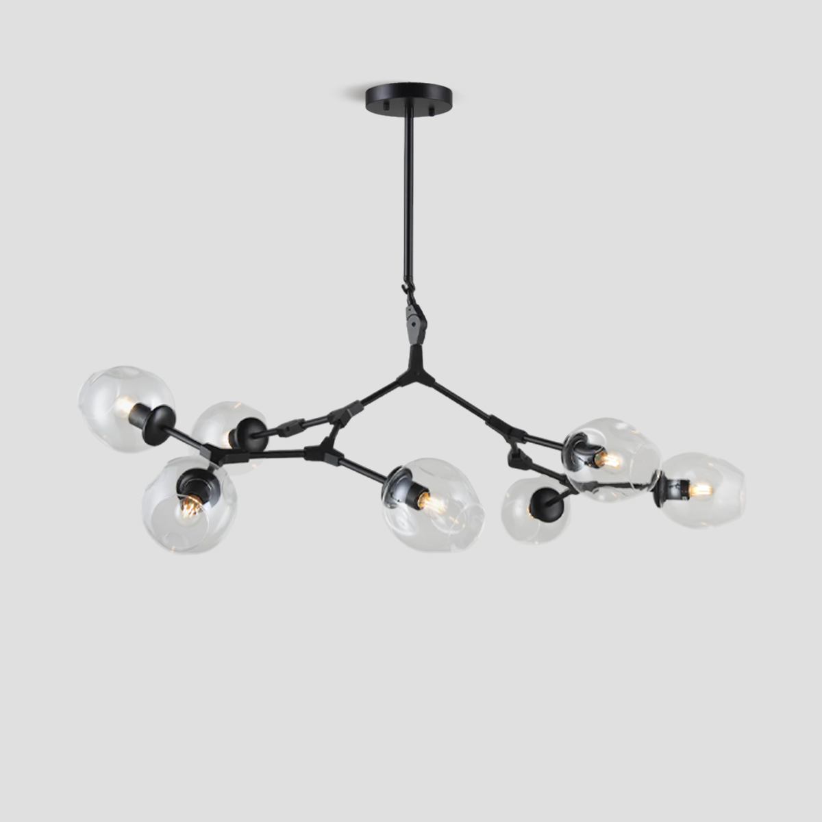 Metal Horizontal Globe Bubble Chandelier.-Sylvia Space