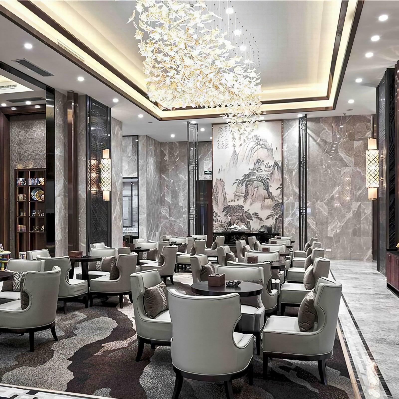 Multicolor Maple Leaf Chandelier-Sylvia Space