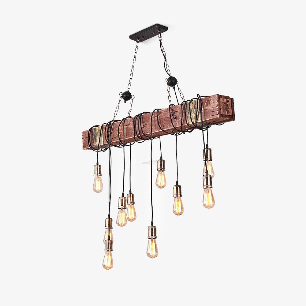 Wooden Hanging Multi Chandelier-Sylvia Space
