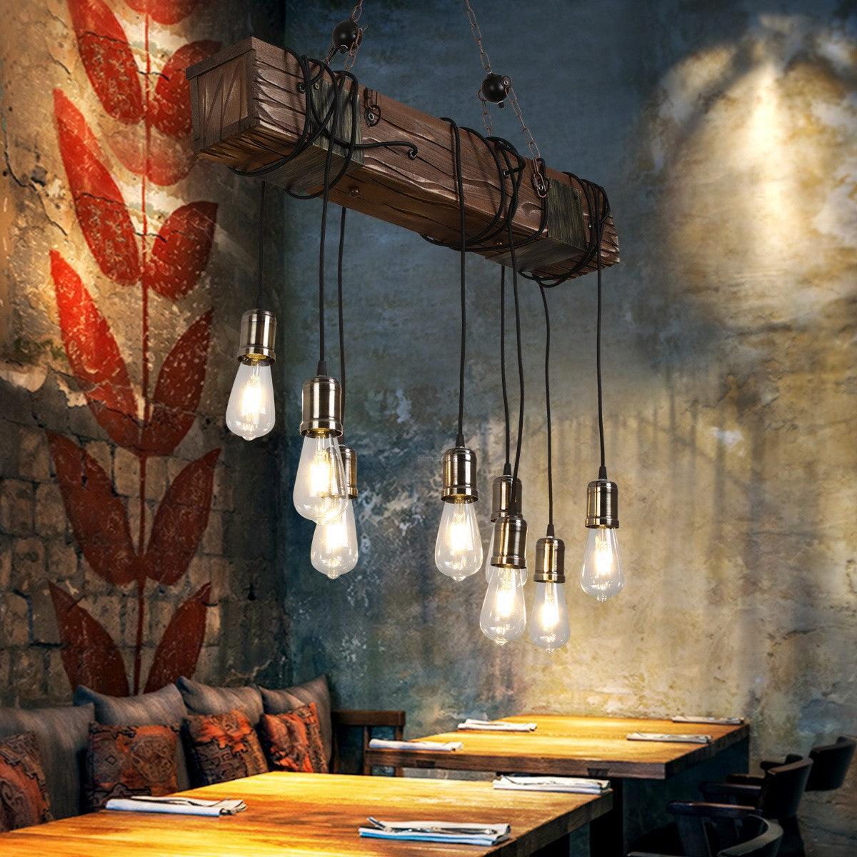 Wooden Hanging Multi Chandelier-Sylvia Space