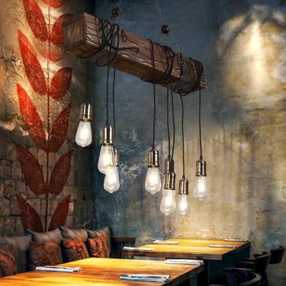 Wooden Hanging Multi Chandelier-Sylvia Space