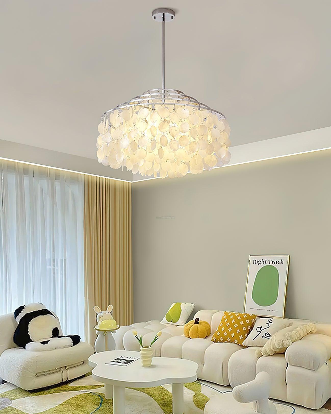 Round Shell Chandelier B with 2/3/4/5 layer-Sylvia Space