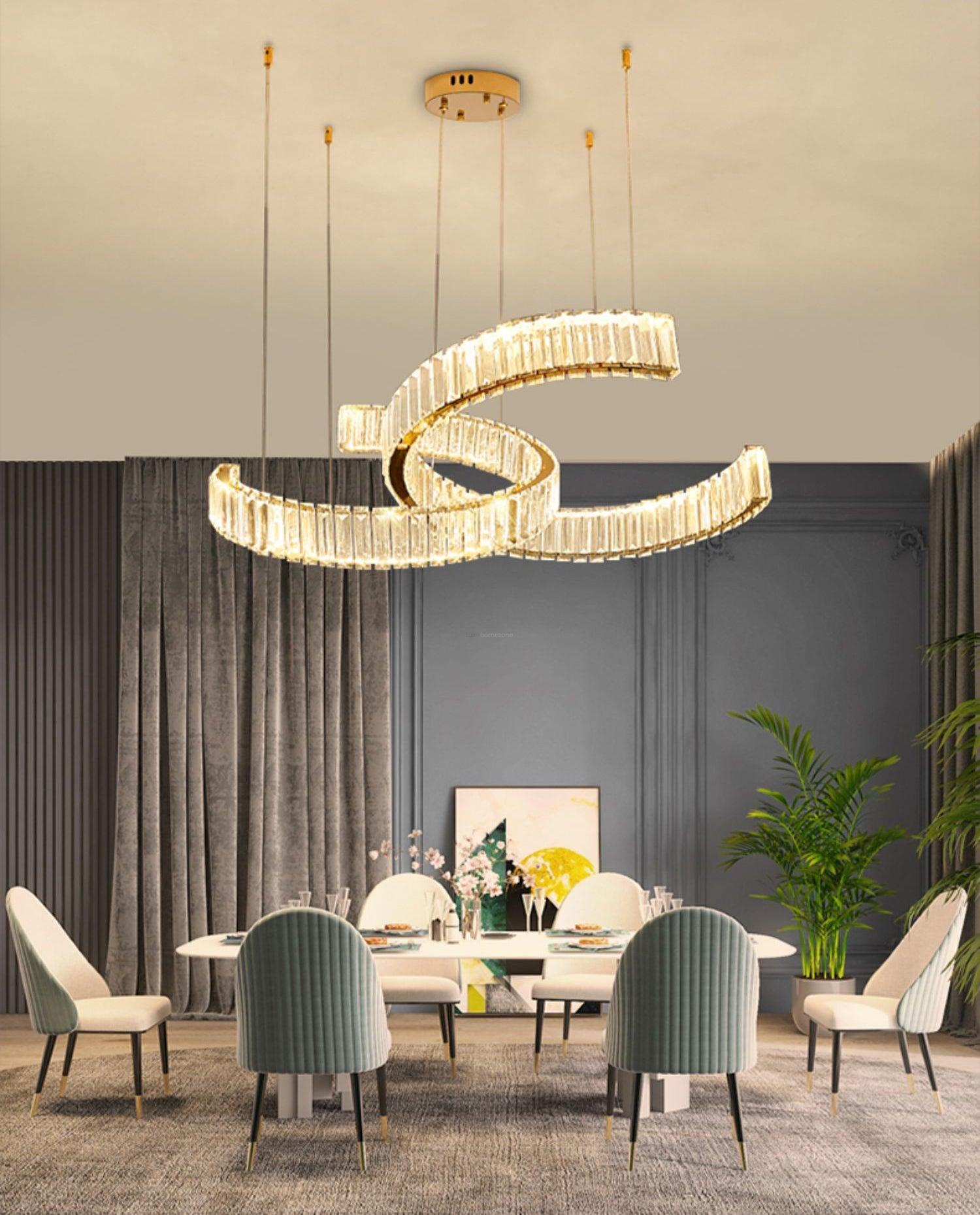 Vortex Double Circular Chandelier-Sylvia Space