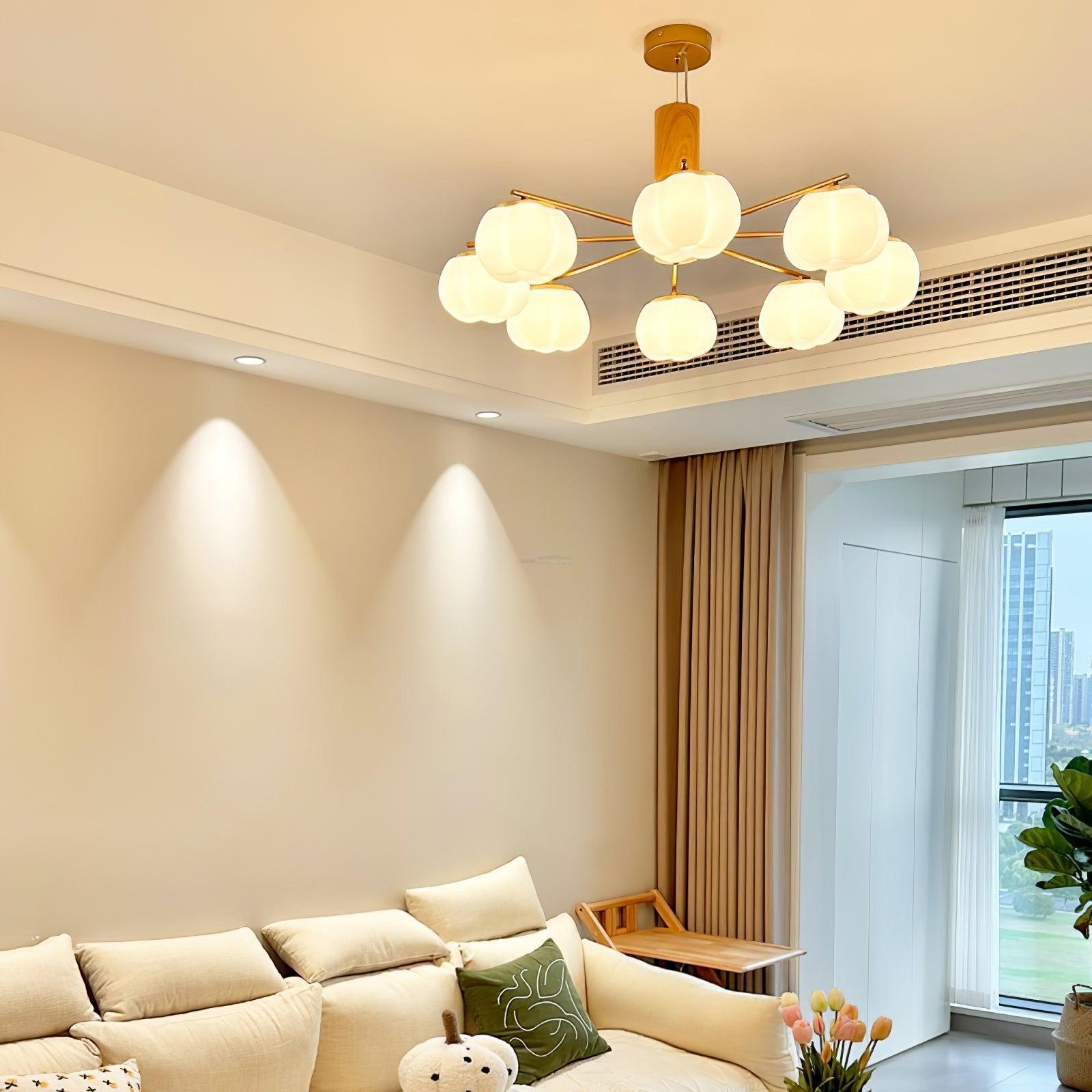 Cotton Balls Round/Linear Chandelier-Sylvia Space