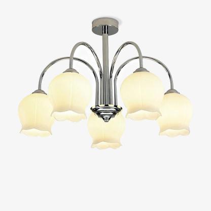 Floral Glass Chandelier with 5/6/8 heads-Sylvia Space