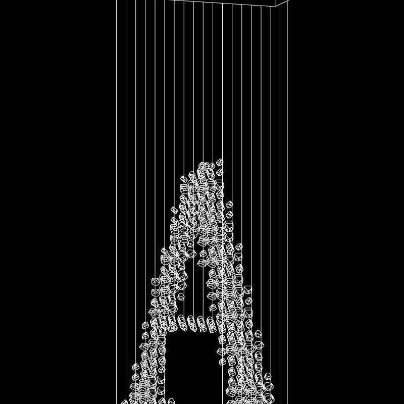 Charcoal Letter Chandeliers A-Sylvia Space