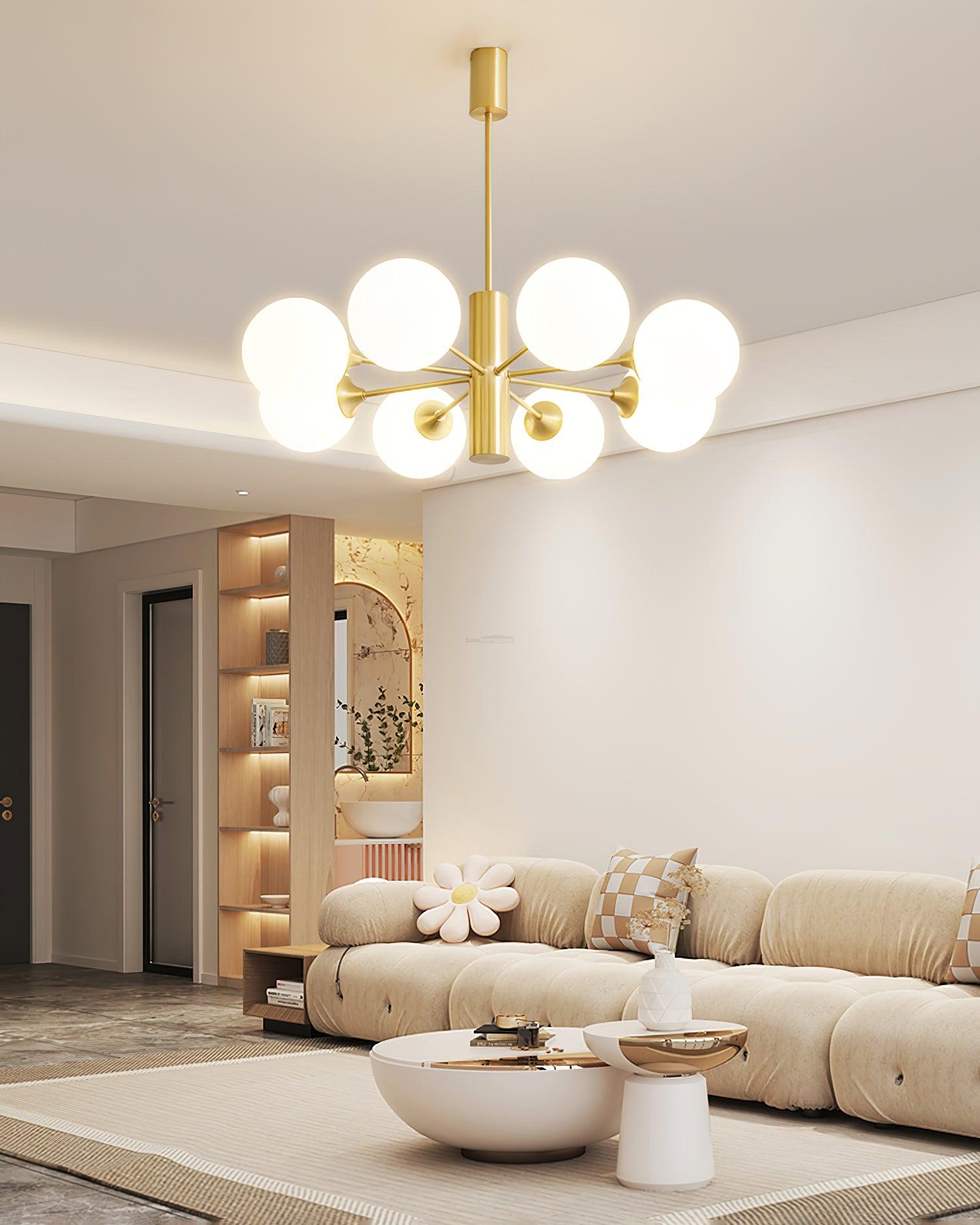 Stella Brass Chandelier with 3/6/8 heads