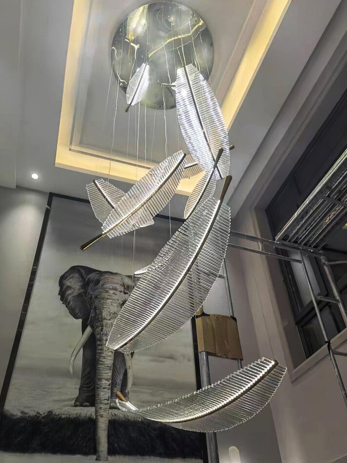 Leaf LED Chandelier ∅ 15.7″-Sylvia Space