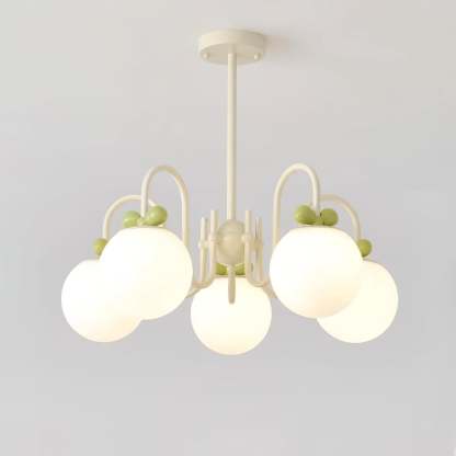 Cream Cherry Chandelier with 4/5/6/8 heads-Sylvia Space