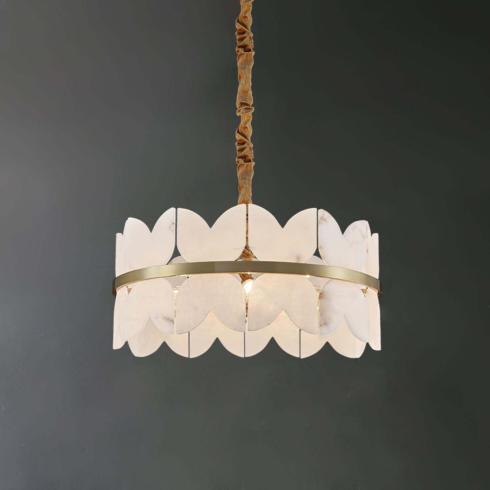 Alabaster Cloudscape Chandelier with 1/2 layer-Sylvia Space