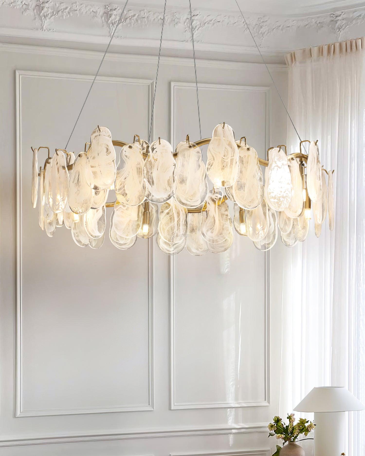 Mahina Cloud Round/Linear Chandelier-Sylvia Space