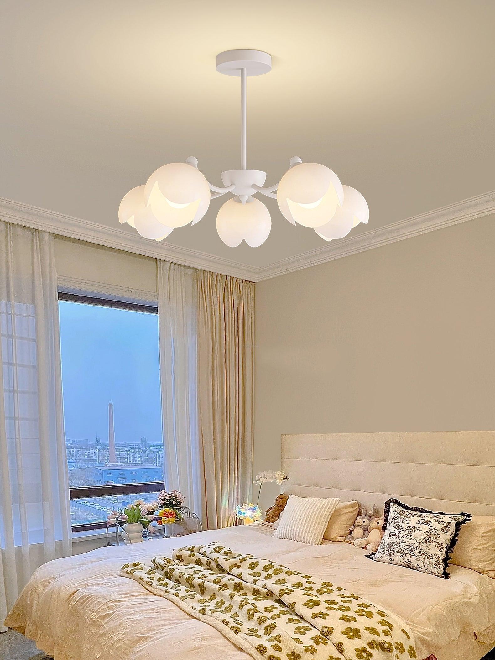 Murano Cream Chandelier with 3/5/6/8 heads-Sylvia Space