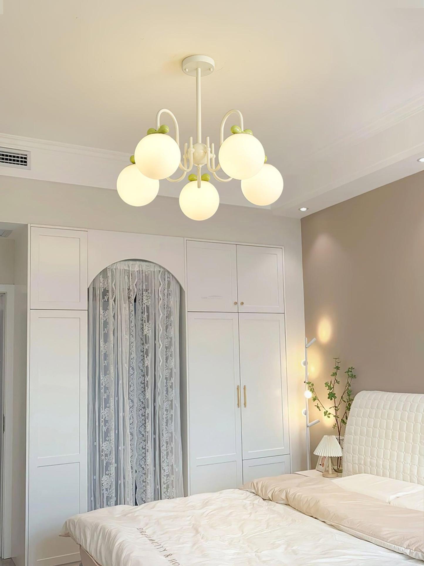 Cream Cherry Chandelier with 4/5/6/8 heads-Sylvia Space